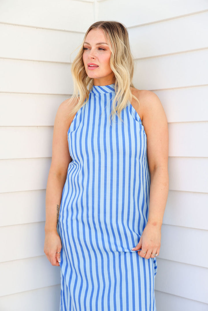 Aster Dress - Santorini Stripe