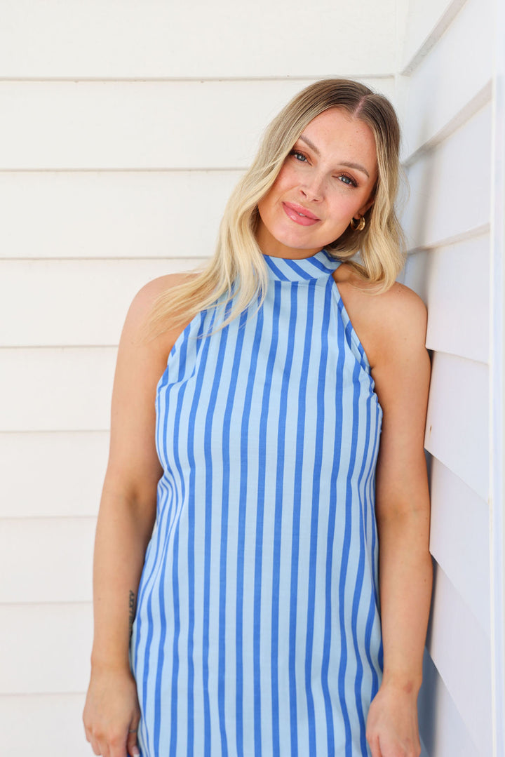 Aster Dress - Santorini Stripe