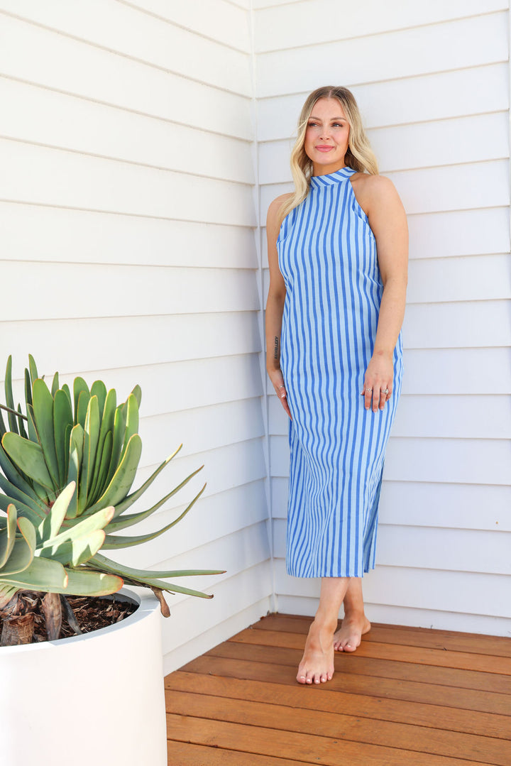 Aster Dress - Santorini Stripe